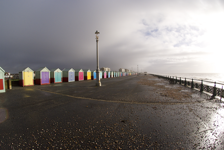 Beach Huts - Winter Blues
